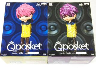 Set Of 2 X Japan Q Posket Hide Vol.  4 Figure Normal & Metallic Color Banpresto