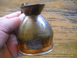 Antique Victorian Copper ½ Gill Jug Measure