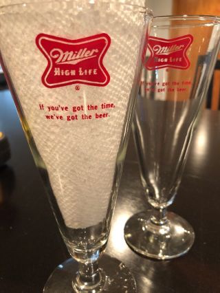 4 Mid Century Miller High Life Pilsner Beer Glass If You 