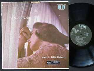 Billie Holiday Solitude Lp Verve Records Mgv - 8074 Us 1957 Dg Mono Oscar Peterson