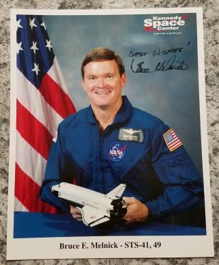 Bruce Melnick United States Coast Guard Nasa Astronaut Signed Autograph Photo