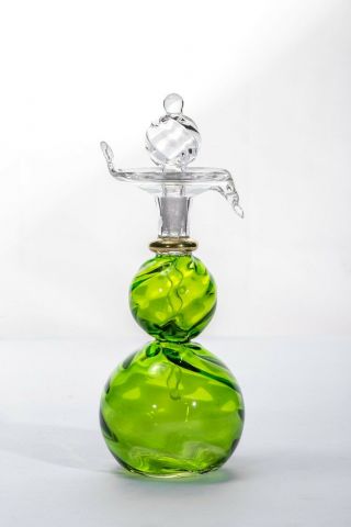 Fragrance Bright Green Perfume Glass Bottle Baccart And Pendant Special Edition