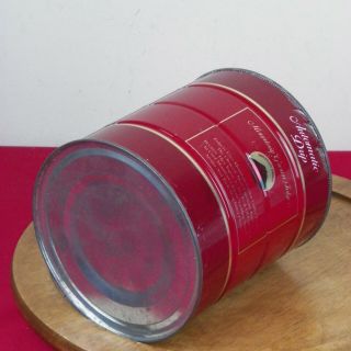 Vintage Folgers Mountain Grown Coffee Metal Tin Can 2 Lbs Red 3