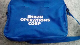 Enron Collectibles,  Blue And White Enron Operations Corp.  Tote Bag