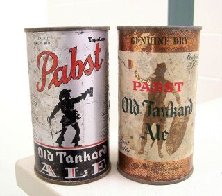 Pabst Old Tankard Ale 1930s Oi/1950s Flat Top Beer Cans From Milwaukee