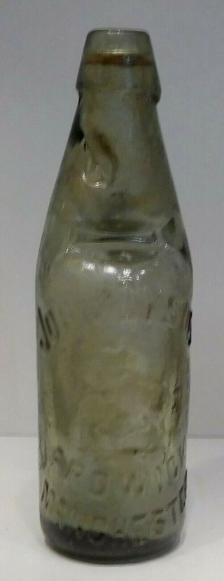 Antique Lite Green Codd Soda Bottle W/ Marble - Seed 