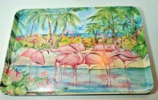 Flamingo Melamine Tray Kathleen Parr Mckenna 1999 Made In Italy 12 X 17 3/4 "