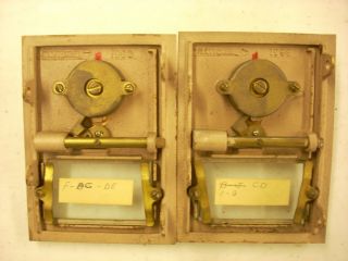 2 - Vintage 1966 Post Office box doors & frame 123 & 124,  Made by National Lock 2
