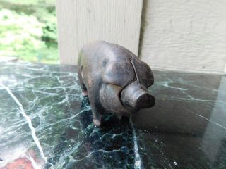 Vintage/Antique Cast Iron still bank,  Standing Pig,  2 