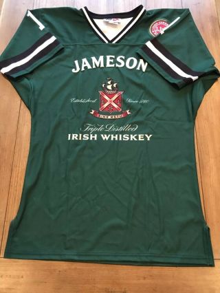 Jameson Whiskey Nwot Green Football Jersey European Sized Men’s Large