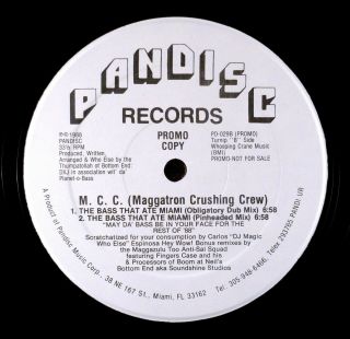 M.  C.  C.  (maggatron Crushing Crew) - Bass That Ate Miami 12 " Rare Electro Promo Nm