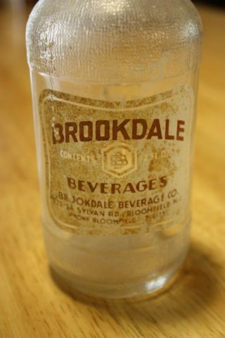 Vintage Brookdale Beverage Soda Bottle Bloomfield Nj 12 Oz
