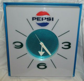 Vintage Pepsi Light Up Advertising Clock