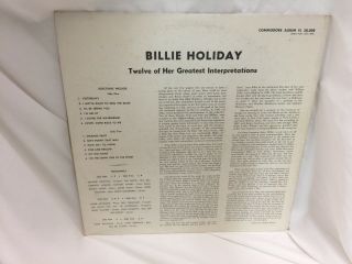 Billie Holiday Commodore LP FL 30,  008 Rare NM - 2