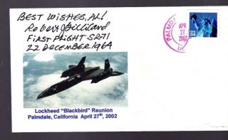 Lockheed Sr - 71 Blackbird Chief Test Pilot Robert Bob Gilliland Signed Cover