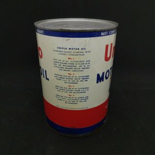 Vintage Skelly Uniflo Oil Can quart metal FULL 2