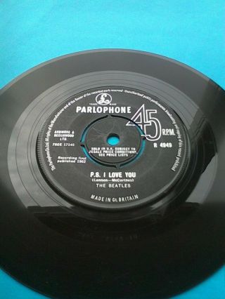 Orig BEATLES 1964 LOVE ME DO / PS I LOVE YOU Black Label SIUK EX 4