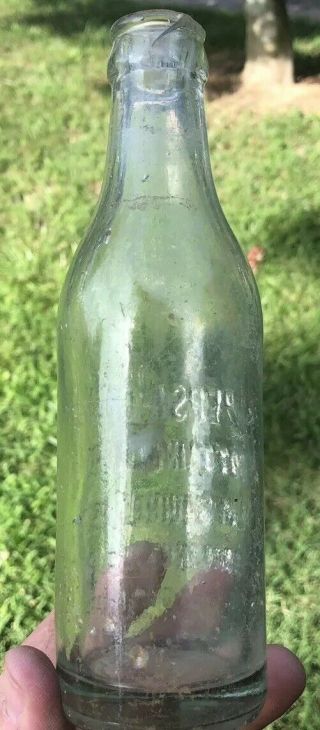 Rare Pepsi Cola Bottle Burlington North Carolina Nc LM Squires Early 7oz 4