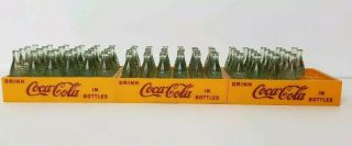 Coca Cola Collectibles Miniatures 66 Coke Bottles,  3 Yellow Crates Vintage Ads