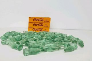 Coca Cola collectibles miniatures 66 Coke Bottles,  3 yellow crates vintage ads 3