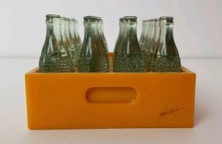 Coca Cola collectibles miniatures 66 Coke Bottles,  3 yellow crates vintage ads 5