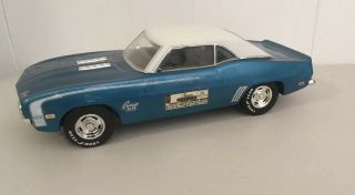Vintage Jim Beam 1969 Chevrolet Chevy Camaro Ss Blue Decanter