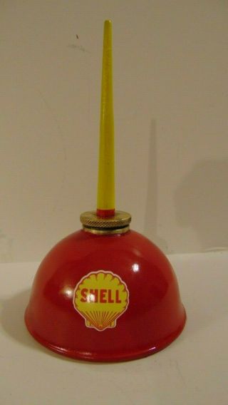 Shell Vintage Pump Oil Can Gasoline Station Gas Motor Car Brass Fittings