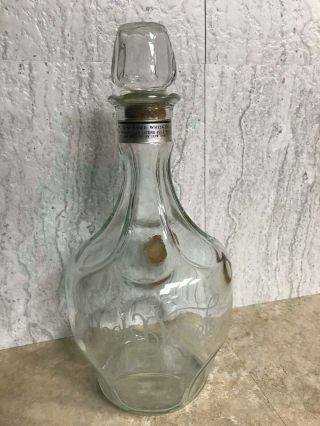Vintage Jack Daniels Empty 1.  75 Liter Belle Of Lincoln Etched Decanter