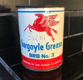 Vacuum Oil Co.  Gargoyle Mobil Grease No.  5 1 Lb Pound Vintage Tin