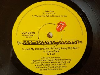 The Rolling Stones - Some Girls - 1978 1st UK press LP Vinyl 2