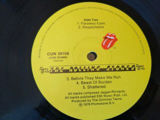 The Rolling Stones - Some Girls - 1978 1st UK press LP Vinyl 4