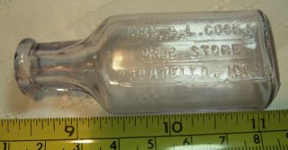Vintage Druggist Pharmacy Bottle: Mrs.  Al Cook 