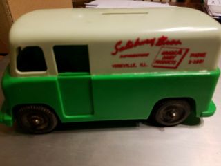 Vintage Salisbury Bros.  Distributors Truck Bank Yorkville Il Dairy Products