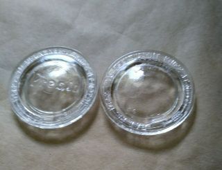 30 Vintage Glass Canning Jar Lids Insert small mouth Prestro with inside indent 2