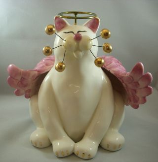 Annaco Creations Retired Whimsiclay Large Cat Angelica By Amy Lacombe 28337 Nib