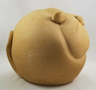 Fat Cat Piggy Bank Handmade Stone Ware Pottery With Cork Plug LARGE Kitty Bank 5
