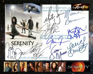 Firefly Serenity - Nathan Fillion,  Joss Whedon,  7cast Signed,  Ltd Edition Print