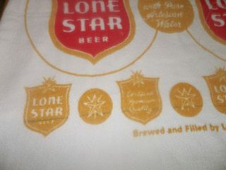 Vintage Lone Star Beer Texas Fringed Towel Beach Bath Display 2