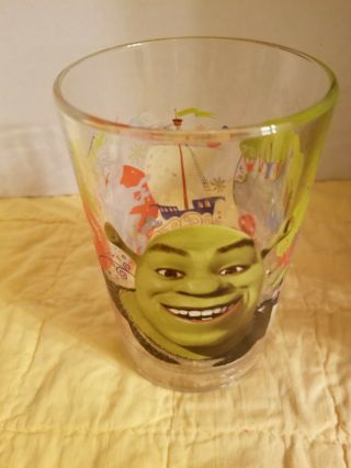 2007 Shrek The Third Mcdonalds 5 Inch Tall Set Of 4 Glasses 3