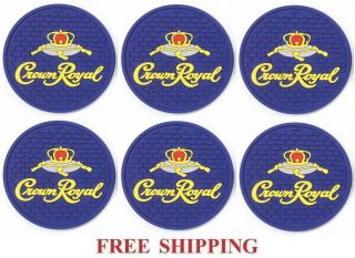 Crown Royal Canadian Whisky Set Of 6 Bar Top Spill Mat Coasters