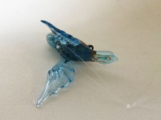 Blown Glass MURANO Hummingbird Bird Figurine Ornament Russia 5