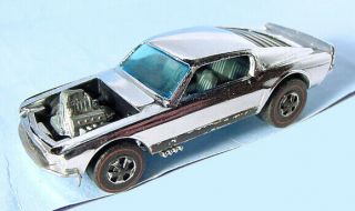 1969 Hot Wheels Redline Mustang Boss Hoss Club Kit Chrome W Dark Interior Hk