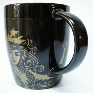 Starbucks Coffee Mug Tea Cup Brown Gold Mermaid Siren Anniversary Bone China 5
