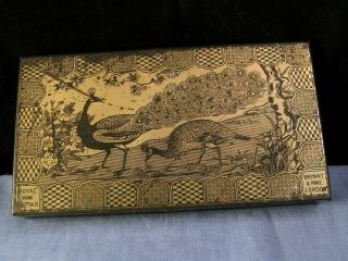 Peacock Bryant & Mays Royal Wax Vesta Case Tin Match Box 1870 Large Matchbox
