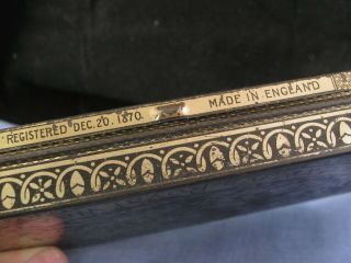 PEACOCK BRYANT & MAYS ROYAL WAX VESTA CASE TIN MATCH BOX 1870 LARGE MATCHBOX 3