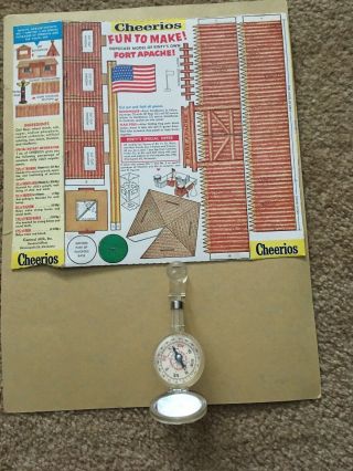 Vintage Rin Tin Tin Wondascope Nabisco & Cheerios Box Panel Fort Apache Uncut
