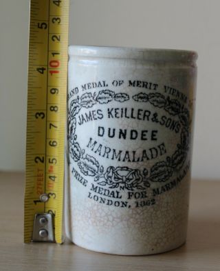 N 2 Vintage James Keiller Dundee Marmalade Stoneware Jar