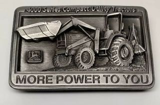 John Deere Silver Belt Buckle 4000 Series Compact Utility Tractors