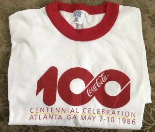 Vintage Xl 1986 Coca Cola Centennial Celebration Tee Shirt  - See Scan