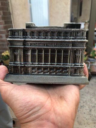 Vtg Banthrico Cast Metal Bank - Northern Trust Company Of Chicago Building